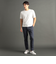 グラフィックジャカード クルーネックニットTシャツ