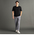 グラフィックジャカード クルーネックニットTシャツ