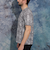 パイソン柄プリントVネック半袖Ｔシャツ