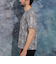 パイソン柄プリントVネック半袖Ｔシャツ