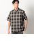 [シャツ+Tシャツ　セットアイテム]アンサンブルパナマオンブレチェック半袖シャツ
