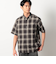 [シャツ+Tシャツ　セットアイテム]アンサンブルパナマオンブレチェック半袖シャツ