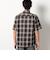 [シャツ+Tシャツ　セットアイテム]アンサンブルパナマオンブレチェック半袖シャツ