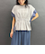 ウエストドロスト配色プルオーバー