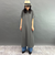 ランダムリブ素材ゆったりワンピース