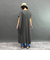 ランダムリブ素材ゆったりワンピース