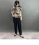 フリル袖柄シャツ