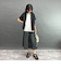 異素材スリーブレスワンピース