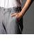 ヘリンボンハイストレッチセットアップパンツ