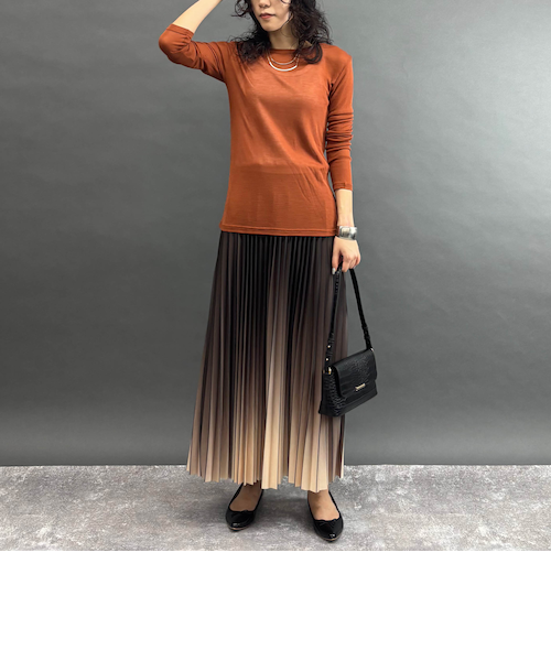 グラデーションプリーツスカート｜ニコルの通販｜&mall（アンド