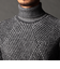 ビッグバスケットジャカード タートルネックニット