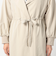ウエスト絞り ノーカラーコート
