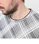 バイアスブリスターチェックジャカード クルーネック半袖プルオーバー