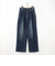 【WALDO】センタープレス入り2タックデニムワイドパンツ