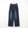 【WALDO】センタープレス入り2タックデニムワイドパンツ