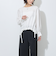 【WALDO】裾ドロスト入りノーカラーブラウス