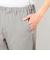 リネンライクポリエステルテーパードパンツ