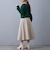 スリットプリーツフレアスカート