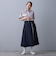 スリットプリーツフレアスカート