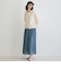 シアーデニムプリーツスカート