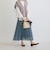 シアーデニムプリーツスカート