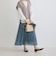 シアーデニムプリーツスカート