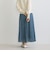 シアーデニムプリーツスカート