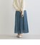 シアーデニムプリーツスカート