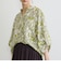 柄タックパフブラウス