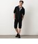 【NICOLE SPORTS】エンボス柄5分袖ジップパーカー