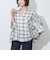 7分袖オンブレーチェックビッグシャツ