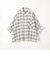 7分袖オンブレーチェックビッグシャツ