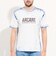 ハケメ×ロゴ柄半袖Tシャツ