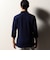 【RIELABO】シアーメッシュ 7分袖スタンドシャツ