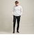 【HIDEAWAYS BLACK】切替タックボーダー長袖ニット