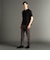 ウエーブタックジャカード VネックTシャツ