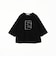 箔入りロゴプリント7分袖ラグランTシャツ