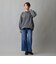 後切替え入りワイドデニムパンツ