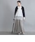 配色レイヤード風カーディガン