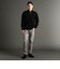 グラフィックジャカード スタンドニットブルゾン