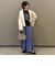フェイクファーボストンバッグ