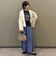 フェイクファーボストンバッグ