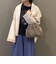 フェイクファーボストンバッグ