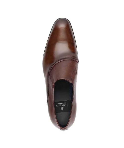 LANVIN COLLECTION 異素材ミックスサイドエラスティックスリッポン