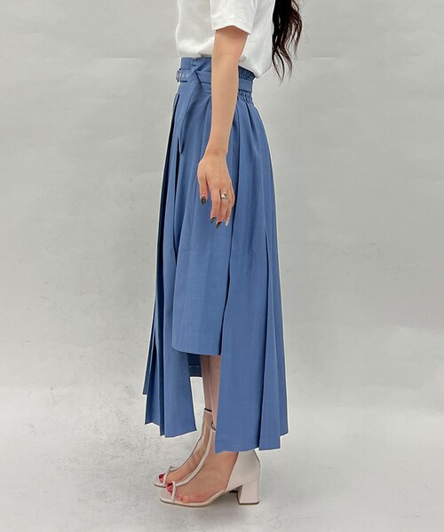 アクシーズファム ベルト付き スリット2wayスカート M axes femme（アクシーズファム）の「ベルト付スリットプリーツ