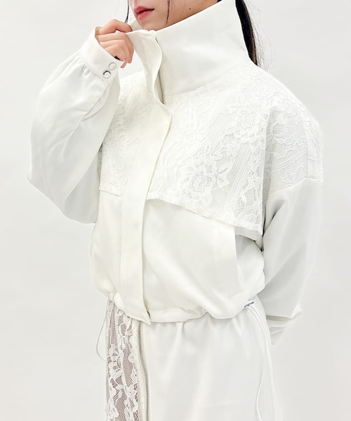 レース切替ショートブルゾン｜アクシーズファム アウトレットの