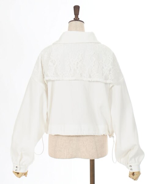 リグリーム　完売　バックフレアショートブルゾン　ホワイト リグリーム 完売 バックフレアショートブルゾン ホワイト 2025年