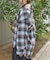 チェック柄ロングシャツ