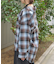 チェック柄ロングシャツ