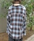 チェック柄ロングシャツ